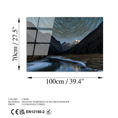 UV-112 Dekorativna Slika na Kaljenom Staklu, 70 x 100 cm, Višebojna slika 8