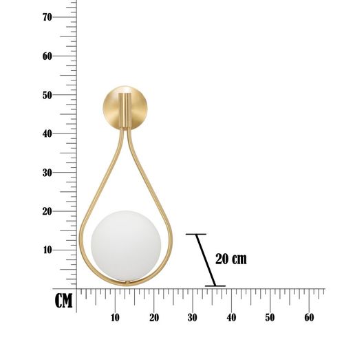 Mauro Ferretti Zidna svjetiljka glamy drop cm 24x20x52 slika 7