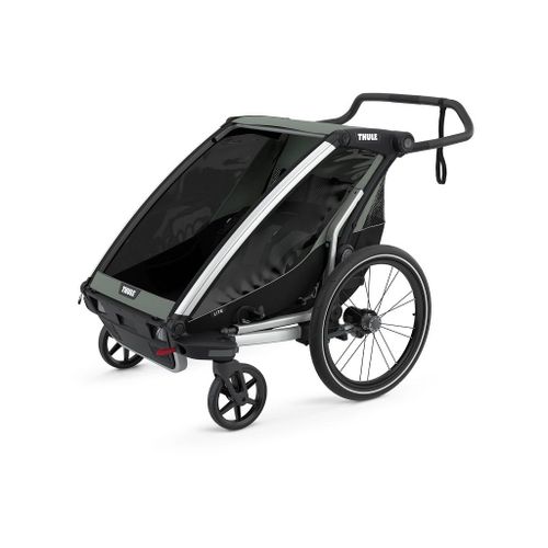 Thule Chariot Lite 2 zeleno (agava)/crna sportska dječja kolica i prikolica za bicikl za dvoje djece (4u1) slika 14