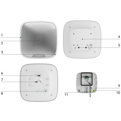 AJAX Alarm ZICANI 30862.07WH1/44412.07WH1 Fibra Street Siren bela slika 3