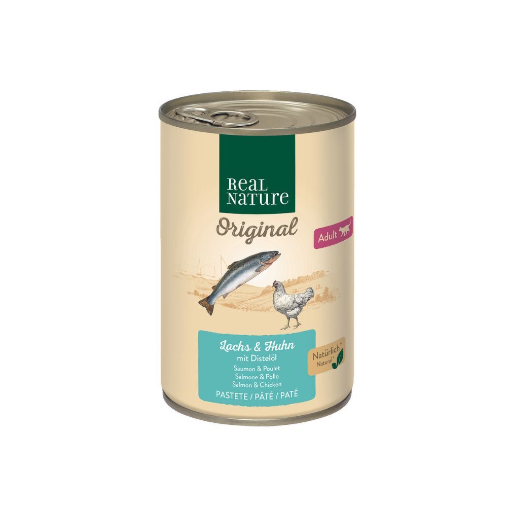 Real Nature Cat Adult losos i piletina 400 g slika 1