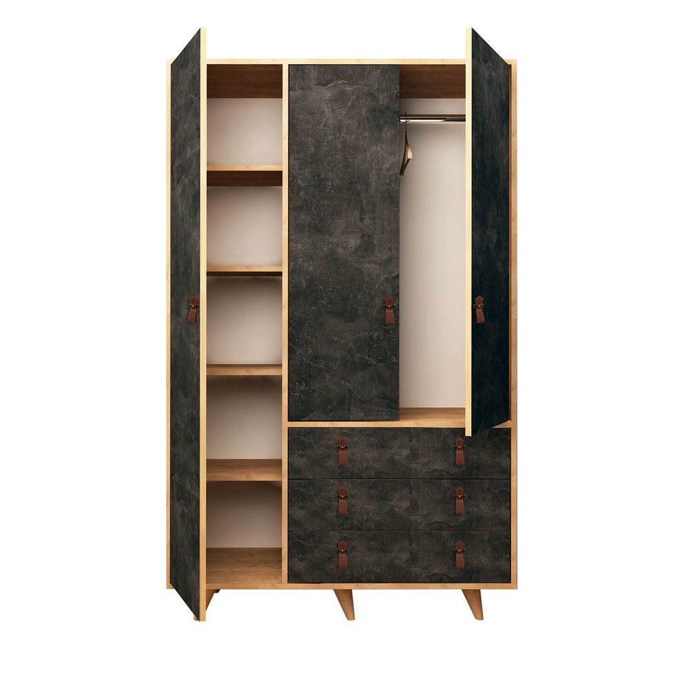 Ormar Chunky Oak u Tamno Sivoj Boji slika 4