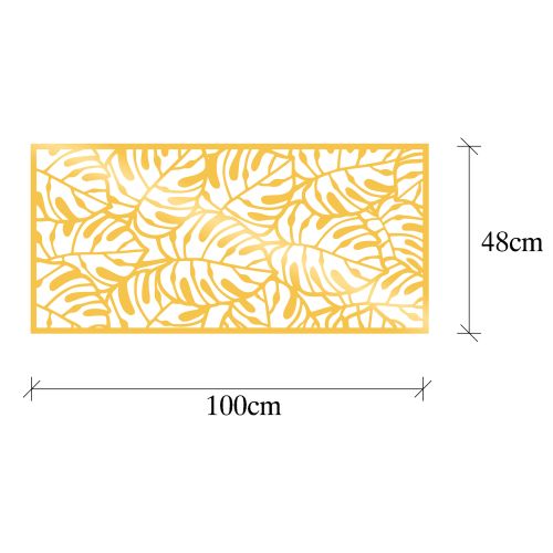 Wallity Metalna zidna dekoracija, Decorative Panel 6 - Gold slika 5