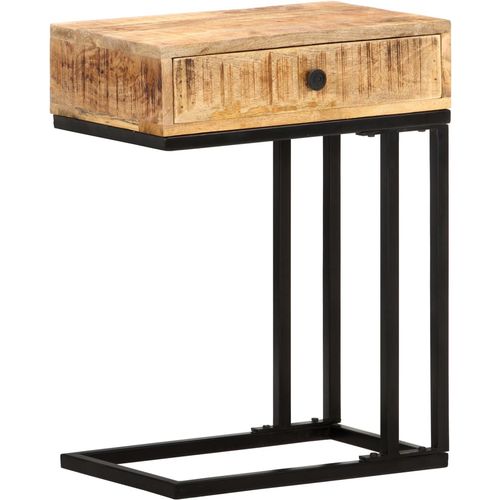 Bočni stolić U-oblika 45 x 30 x 61 cm od masivnog drva manga slika 14