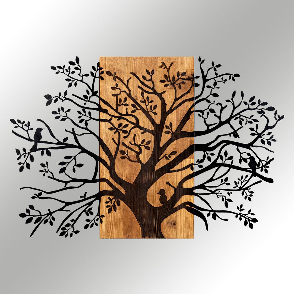 Dekorativni Drveni Zidni Ukras Kavak Black Walnut slika 7