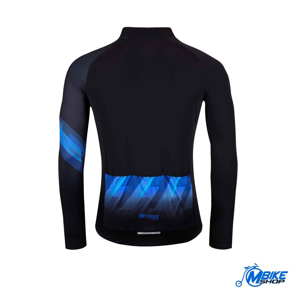 Force Majica dugih rukava za biciklizam Ridge Black/Blue slika 2