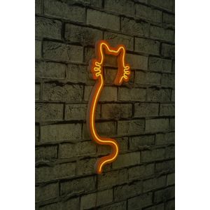 Wallity Cat - Žuta dekorativna plastična LED rasveta