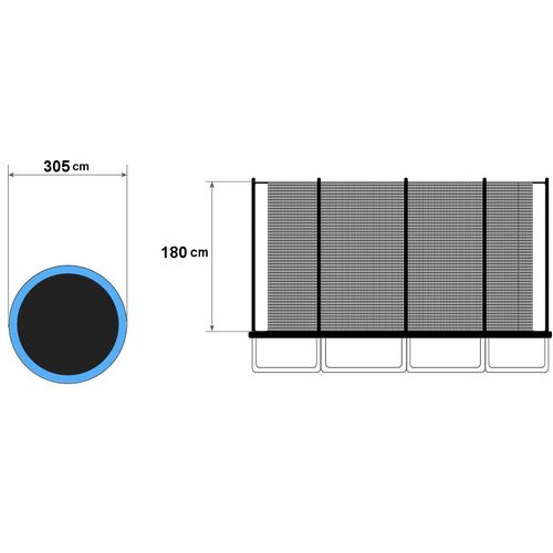 ModernHome univerzalna vanjska mreža za trampolin 305cm slika 5