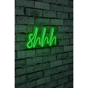 Wallity Ukrasna plastična LED rasvjeta, Shhh - Green