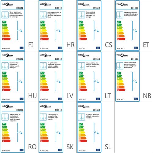 Luster s 2 razine bijeli 15 žarulja E14 slika 9