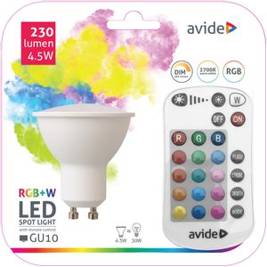 Avide LED RC sijalica 230lm GU10 RGB+2700K  4.5W