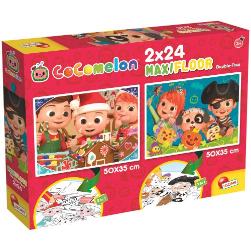 Cocomelon dvostrane puzzle 2x24 kom - Započni dan s omiljenim likovima slika 1