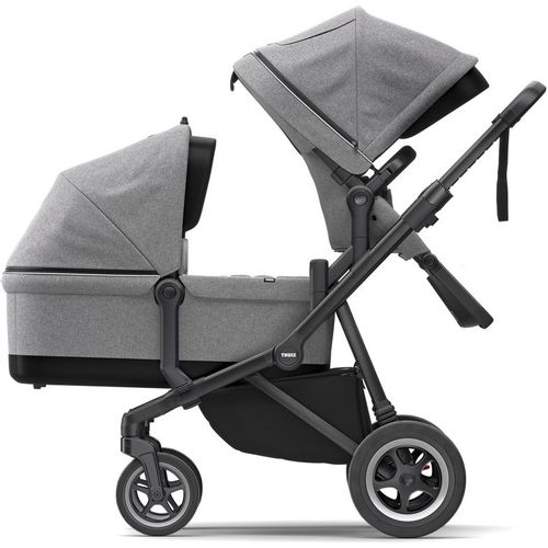 Thule Sleek + Bassinet Grey Mel on Black slika 3