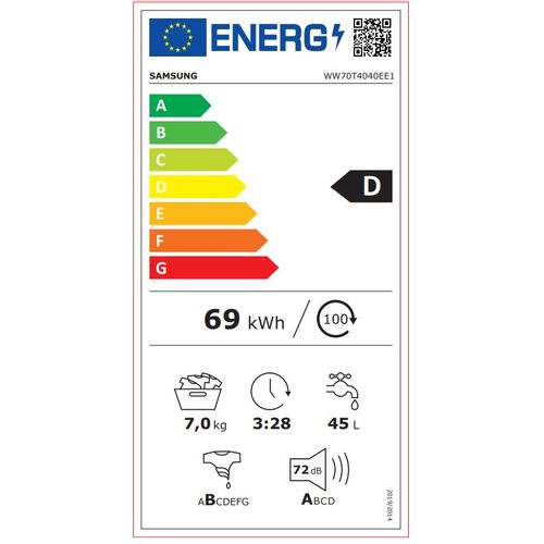 Samsung WW70T4040EE1LE Veš mašina 7 kg, 1400 rpm, Digital Inverter, Dubina 55 cm slika 11