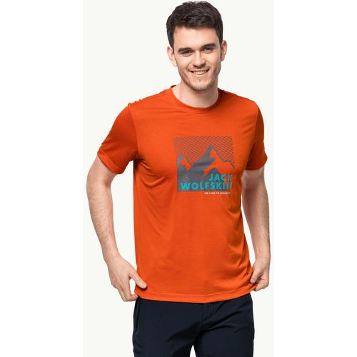 Muška majica HIKING S/S GRAPHIC T M T-shirt - NARANDŽASTA slika 1