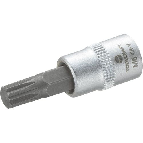 TOOLCRAFT M6 816075 unutarnji nazupčani (XZN) bit za nasadni ključ 6 mm 1/4'' (6.3 mm) slika 1