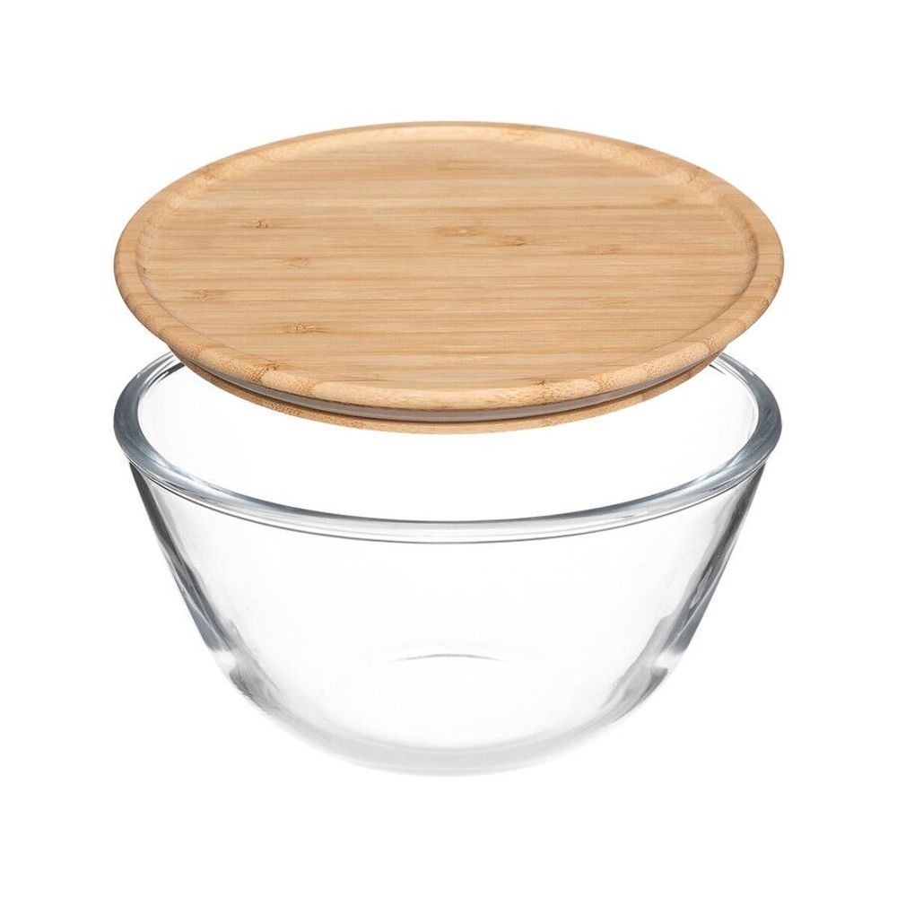 Five zdjela 1l sa poklopcem 17x9.3cm staklo/bambus slika 1