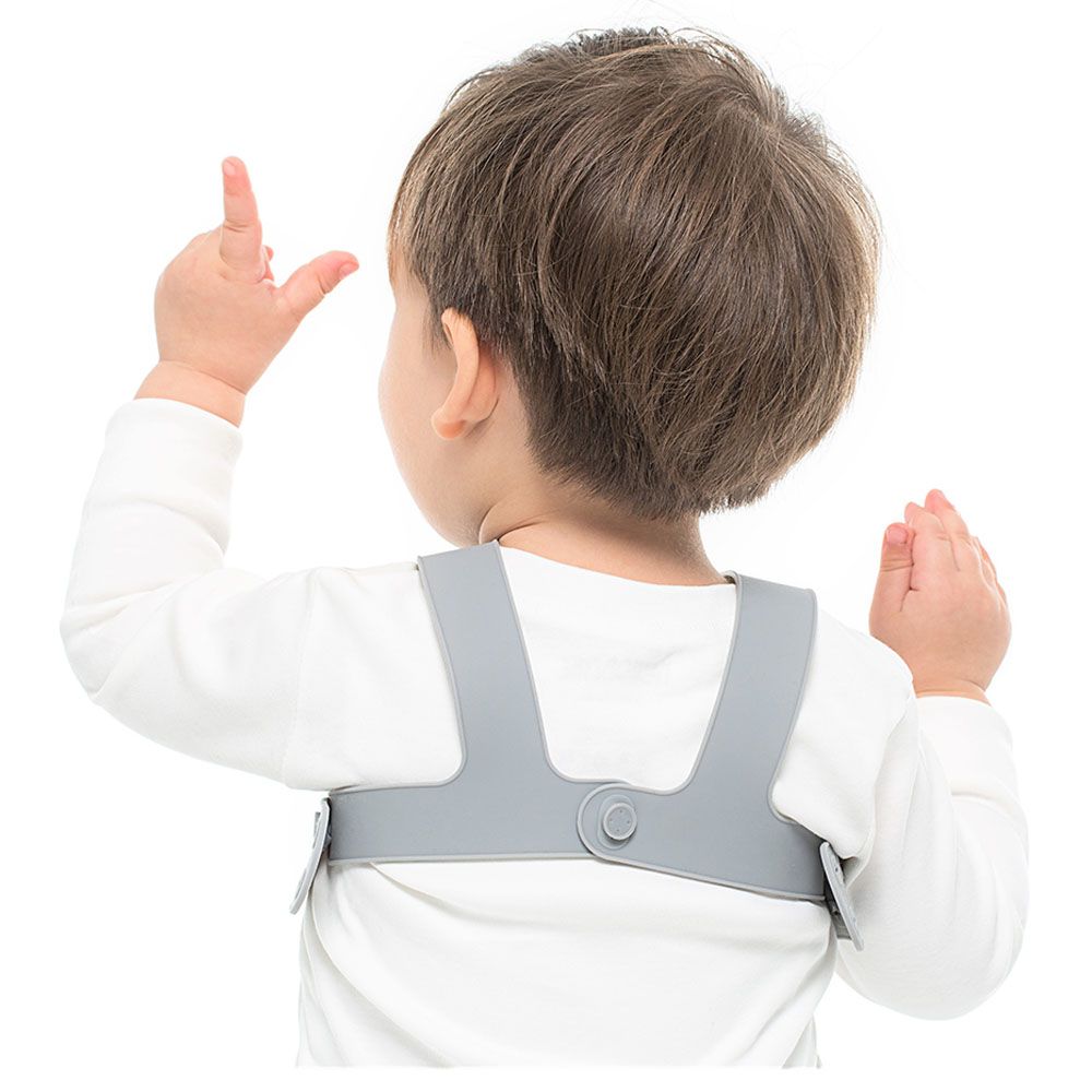 Minikoioi Silikonski siperak Flexi Bib, Sivi slika 5