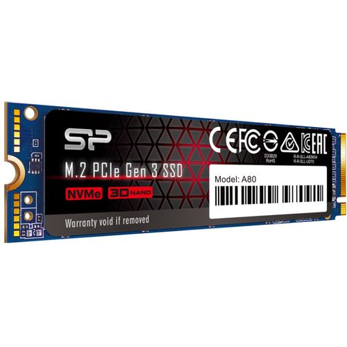 Silicon Power SP002TBP34A80M28 M.2 NVMe 2TB SSD, A80, PCIe Gen3x4, Read up to 3,400 MB/s, Write up to 3,000 MB/s, 2280 slika 3