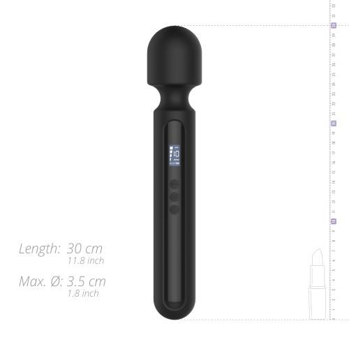 Digitalni Super Wand vibrator BLACQ, crni slika 8