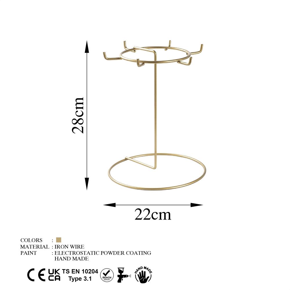 Jewellery stand organizer TK-001 Gold slika 8