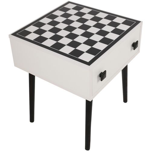Woody Fashion Šahovski stol, Bijela boja Crno, Chesso - Black, White slika 8