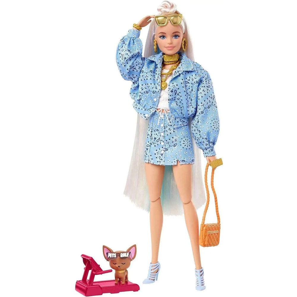 Barbie Lutka Extra -  Blonde Bandana slika 2