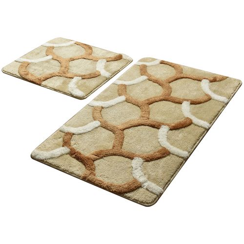 Elegant - Beige Multicolor Acrylic Bathmat Set (2 Pieces) slika 2