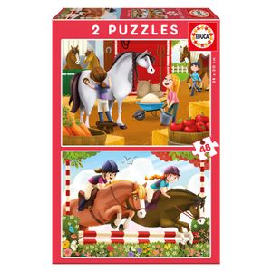 Horse Grooming puzzle 2x48pcs