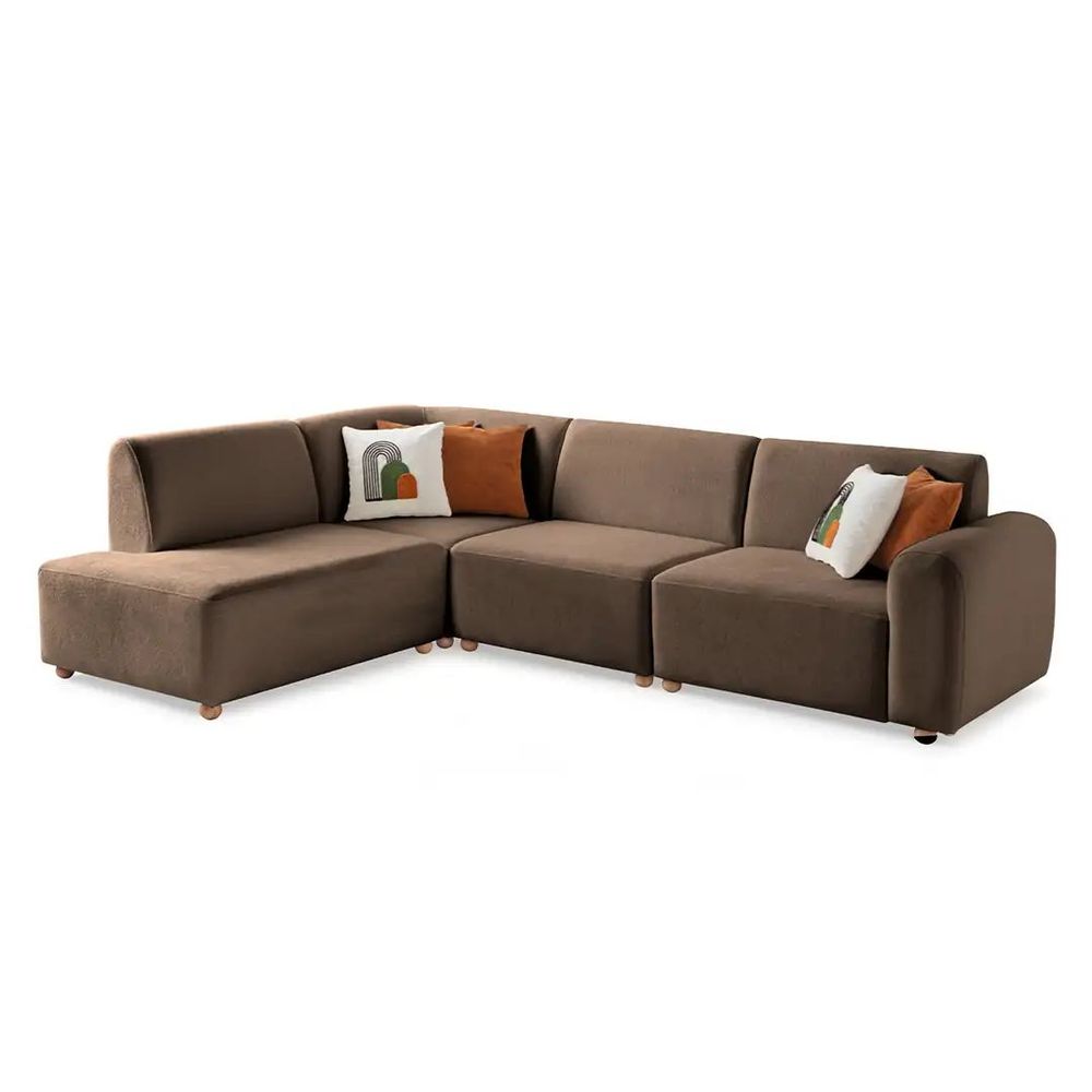Ugaona Sofa S-Loft Left - smeđa boja slika 9