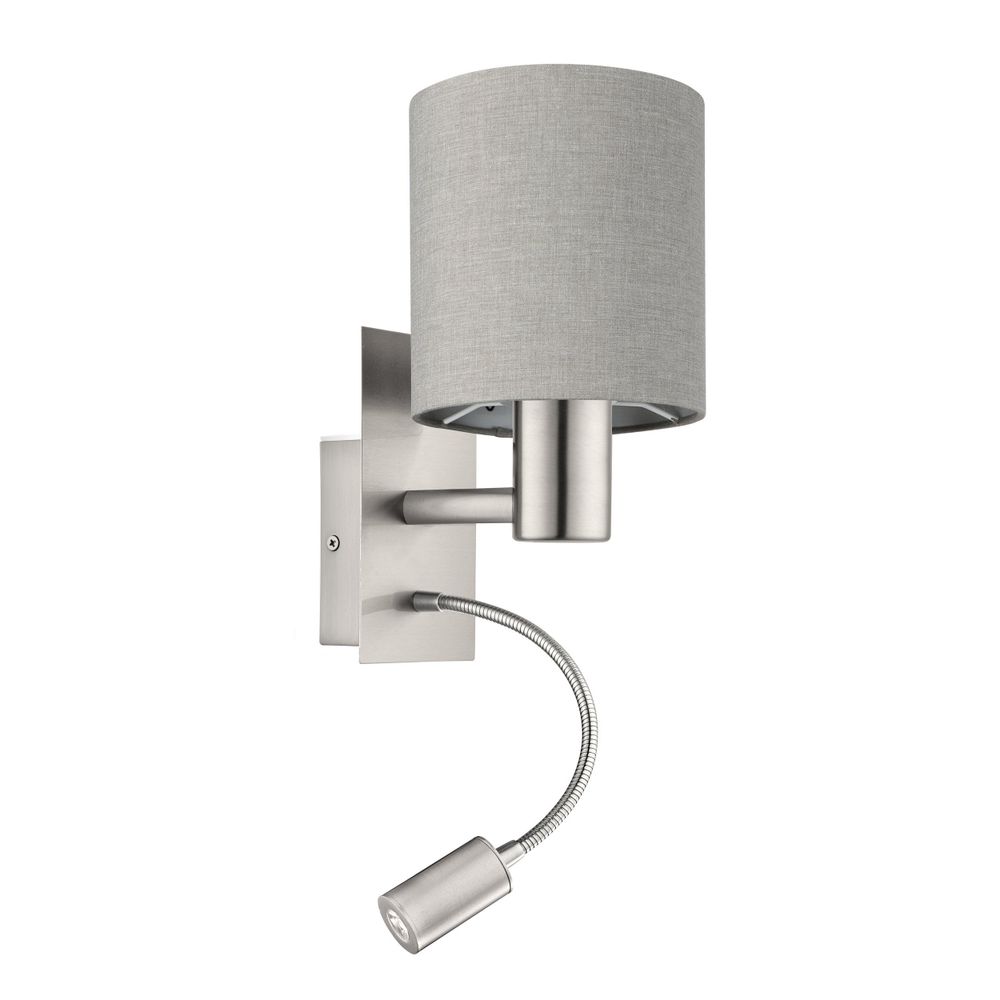 Eglo Pasteri Zidna Lampa - E27, LED 3,5W, Nikl-Mat, Antracit slika 1