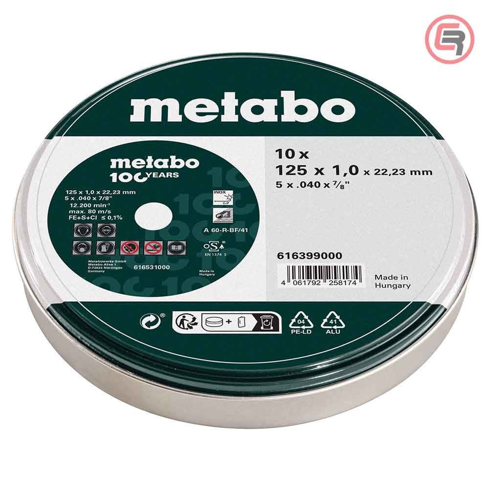 Metabo Rezna Ploča 125x1x22,23mm Inox “SP” 100 Years U Kutiji / 10 kom – 616399000 slika 1