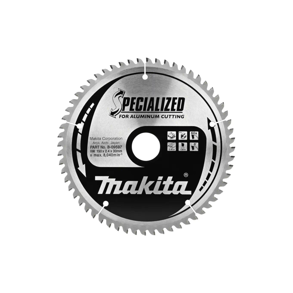 Makita - List / ploča za pilu Specialized 190x30 60Z (za aluminij) B-09597 slika 1