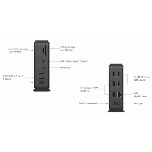 Icybox IB-DK2261AC Docking Stanica s USB-C i USB-A slika 7