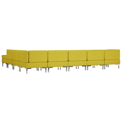 9-dijelni set sofa od tkanine žuti slika 26
