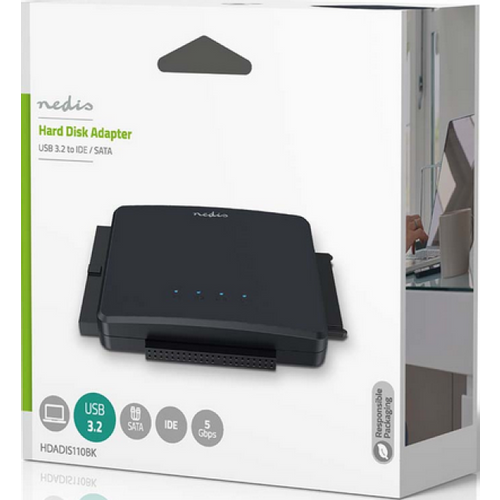 HDADIS110BK USB3.2 za 2.5-3.5 HDD, IDE + SATA Adapter slika 3