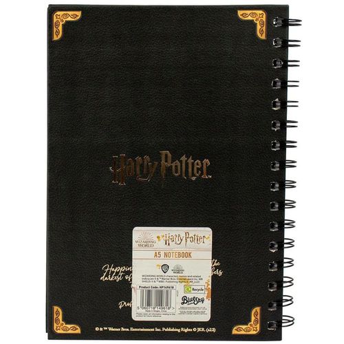 BLUE SKY HARRY POTTER A5 WIRO NOTEBOOK - HOGWARTS SHIELD slika 3