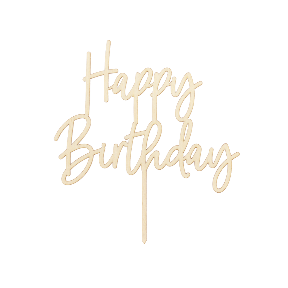 Kpt57-100 Dekoracija Za Tortu Happy Birthday 6cm slika 1