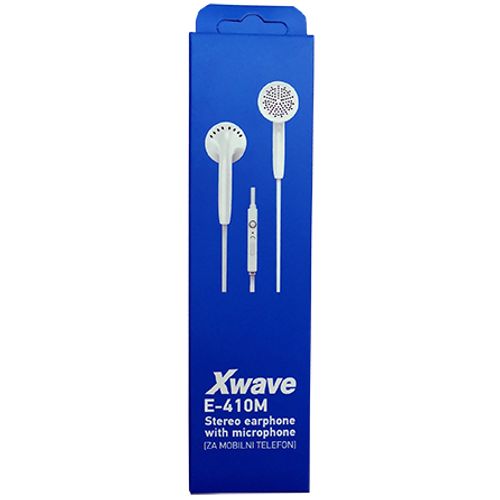 Xwave E-410M white slušalice za mobilni sa mikro/stereo/3.5mm/kabl 1.3 m/kontrola slika 7