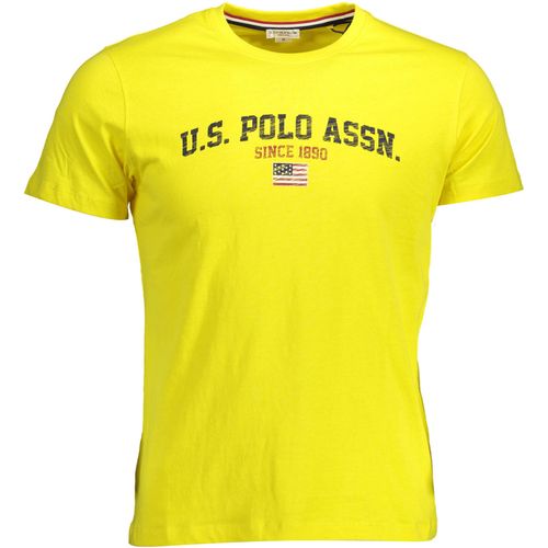 US POLO SHORT SLEEVE T-SHIRT YELLOW MAN slika 1