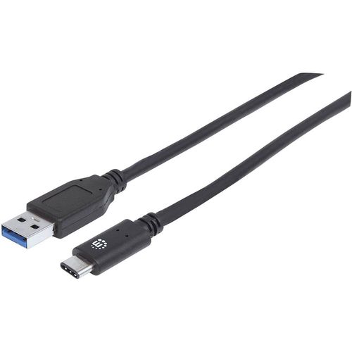 Manhattan USB kabel USB 3.2 gen.2 (USB 3.1 gen.2) USB-C® utikač, USB-A utikač 0.50 m crna  354639 slika 1