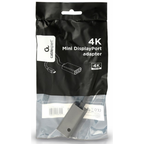 A-mDPM-DPF4K-01 Gembird 4K Mini DisplayPort to DisplayPort adapter cable, black A slika 2