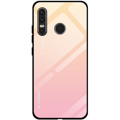 Maskica s kaljenim staklom za Huawei P30 Lite pink slika 1