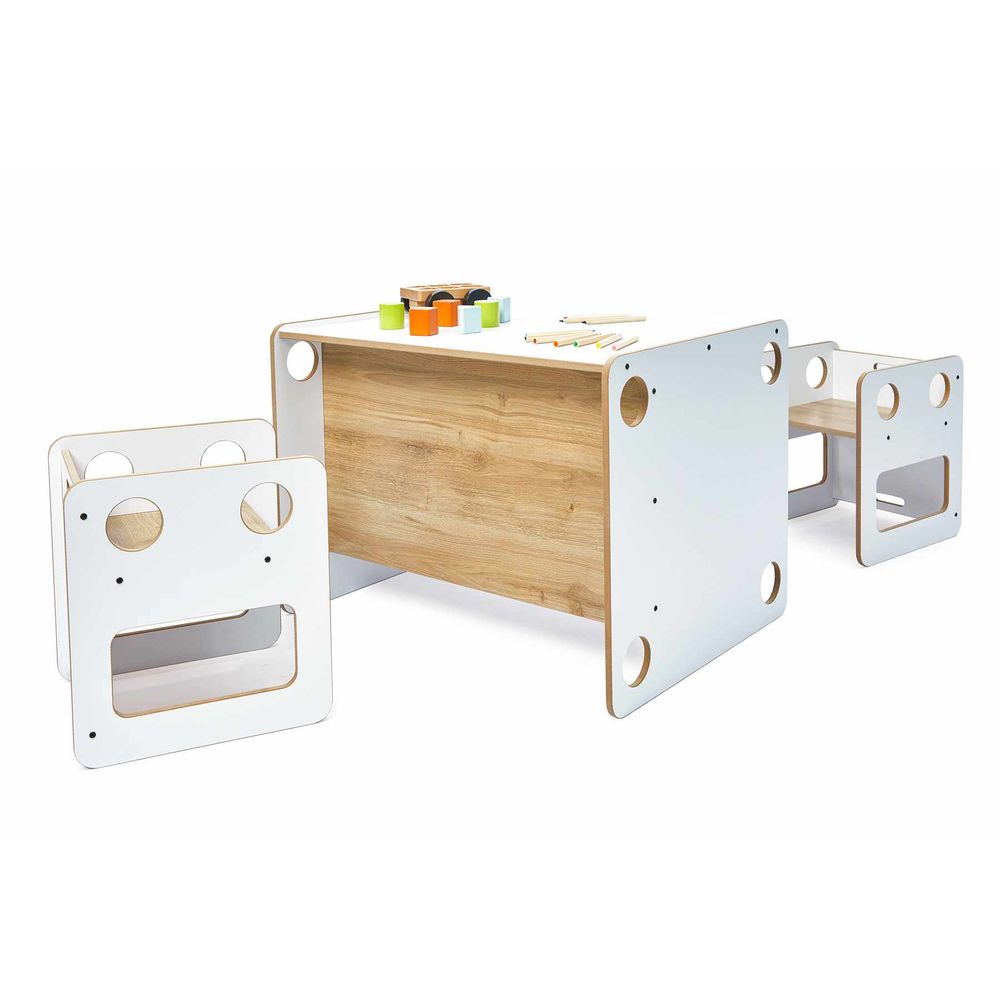 Set stola za djecu Goldfinch 2, boje: bijela, prirodna slika 11