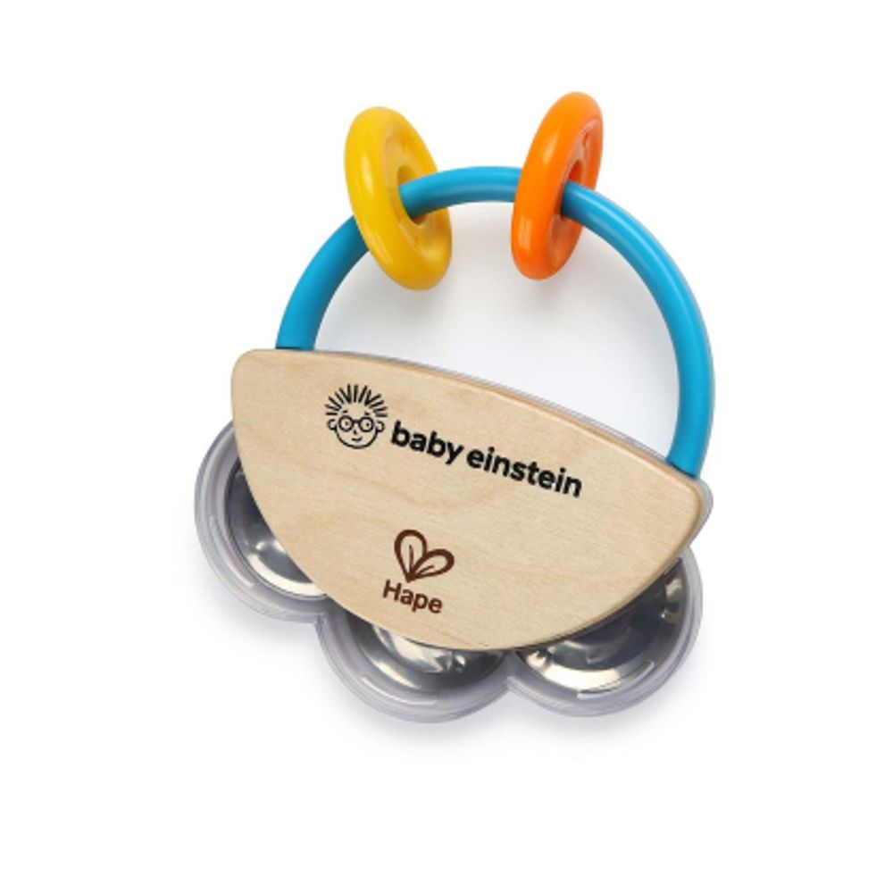 Hape Drvena zvečka mini daire Tiny Tambourine, Plava slika 1