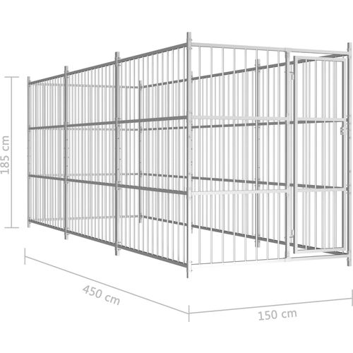 Vanjski kavez za pse 450 x 150 x 185 cm slika 5