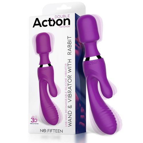 Action No.Fifteen Wand and Rabbit Double Function Vibrator slika 1