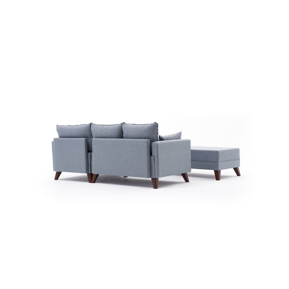 Bella Soft Mini Köşe Right - Plavi Kutni Sofa-Krevet slika 9