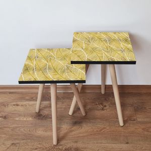 Nesting stolovi 2Shp239 - (2 komada) - boje: žuta, bijela