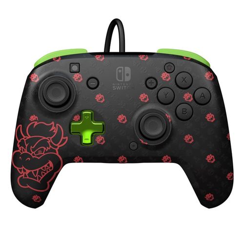 Nintendo Switch Rematch Wired Controller - Bowser Glow In The Dark slika 1